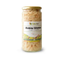 Alubias blancas cocidas, ecológicas, 720 g - Bihortal