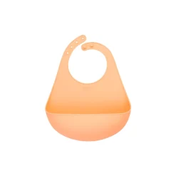 Babero bebé de silicona platino, naranja - Lurch