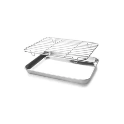 Bandeja con rejilla de acero inoxidable para horno, 23,5 cm - Lacor