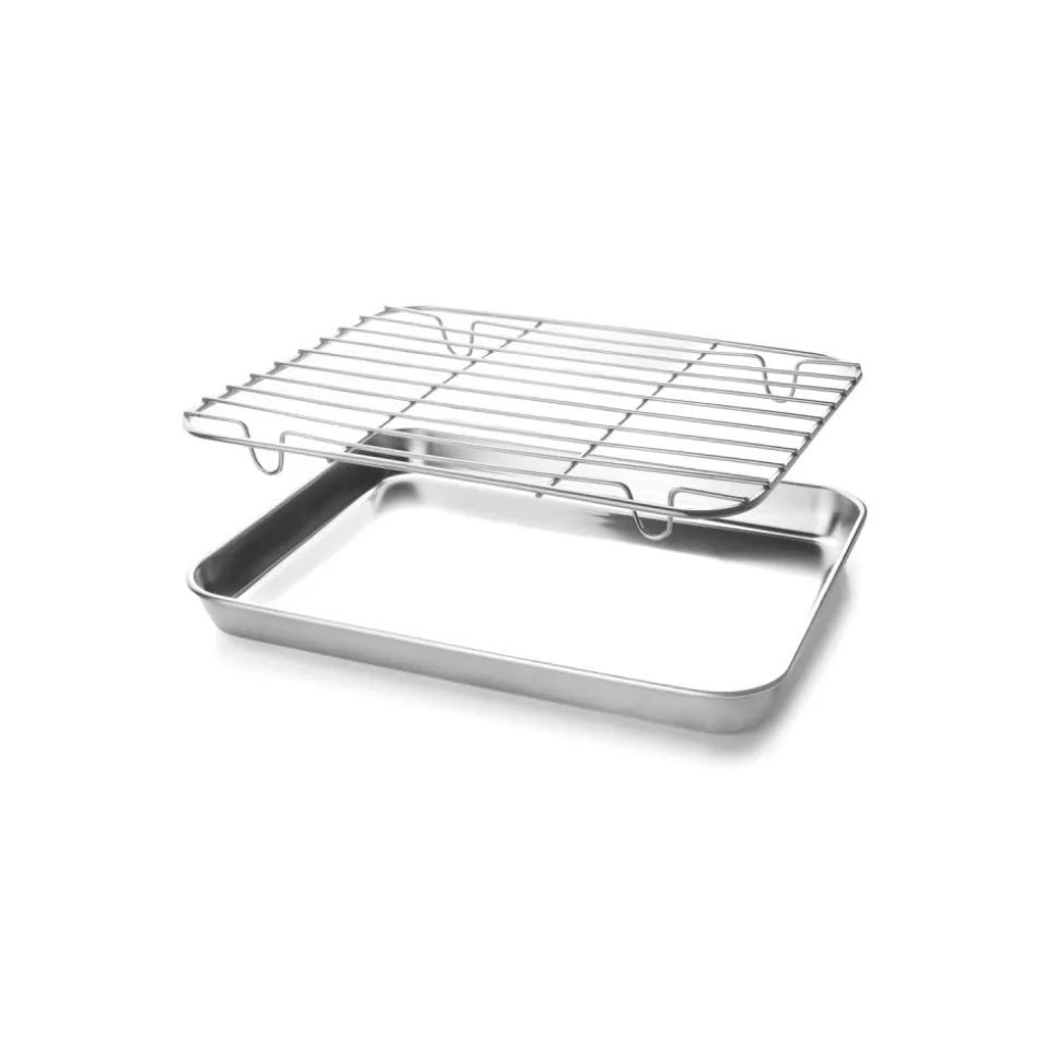 Bandeja con rejilla de acero inoxidable para horno, 26,5 cm - Lacor