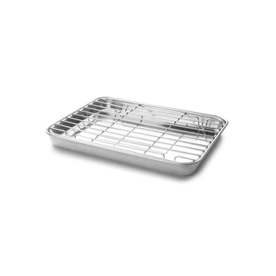 Bandeja con rejilla de acero inoxidable para horno, 26,5 cm - Lacor
