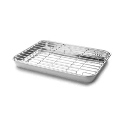 Bandeja con rejilla de acero inoxidable para horno, 40,5 cm - Lacor