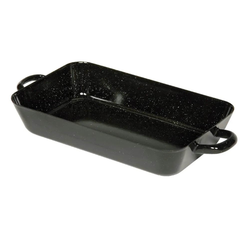 Bandeja de acero esmaltada para horno con asas, 2,7 litros - Riess