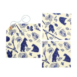 Bee's Wrap envoltorio de cera de abeja - pack Lunch, modelo osos