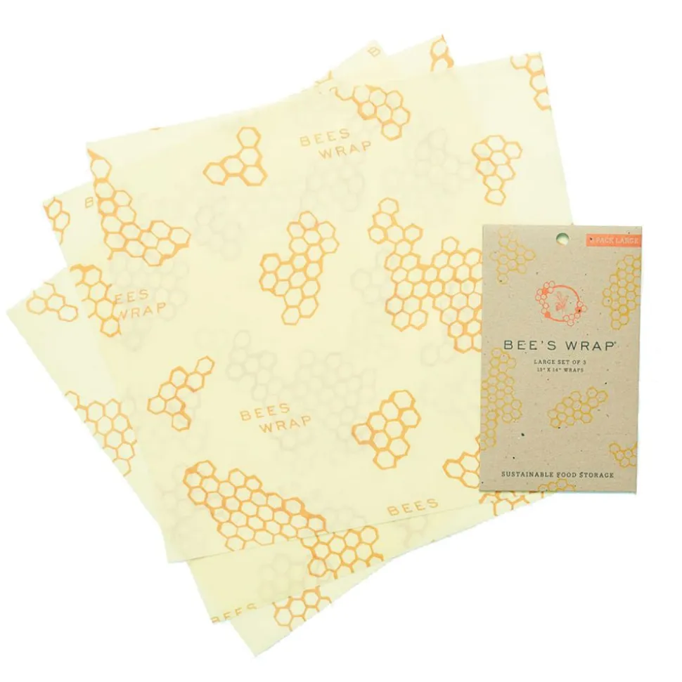 Bee's Wrap envoltorio de cera de abeja - 3 u. Grande, modelo panal