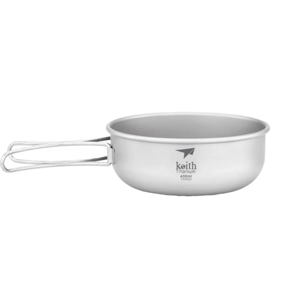 Bol de titanio con asa plegable, 600 ml - Keith