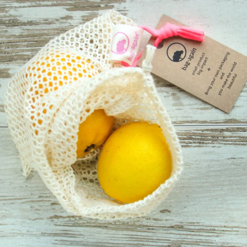 Bolsa de malla de algodón orgánico frutas y verduras - Bag Again