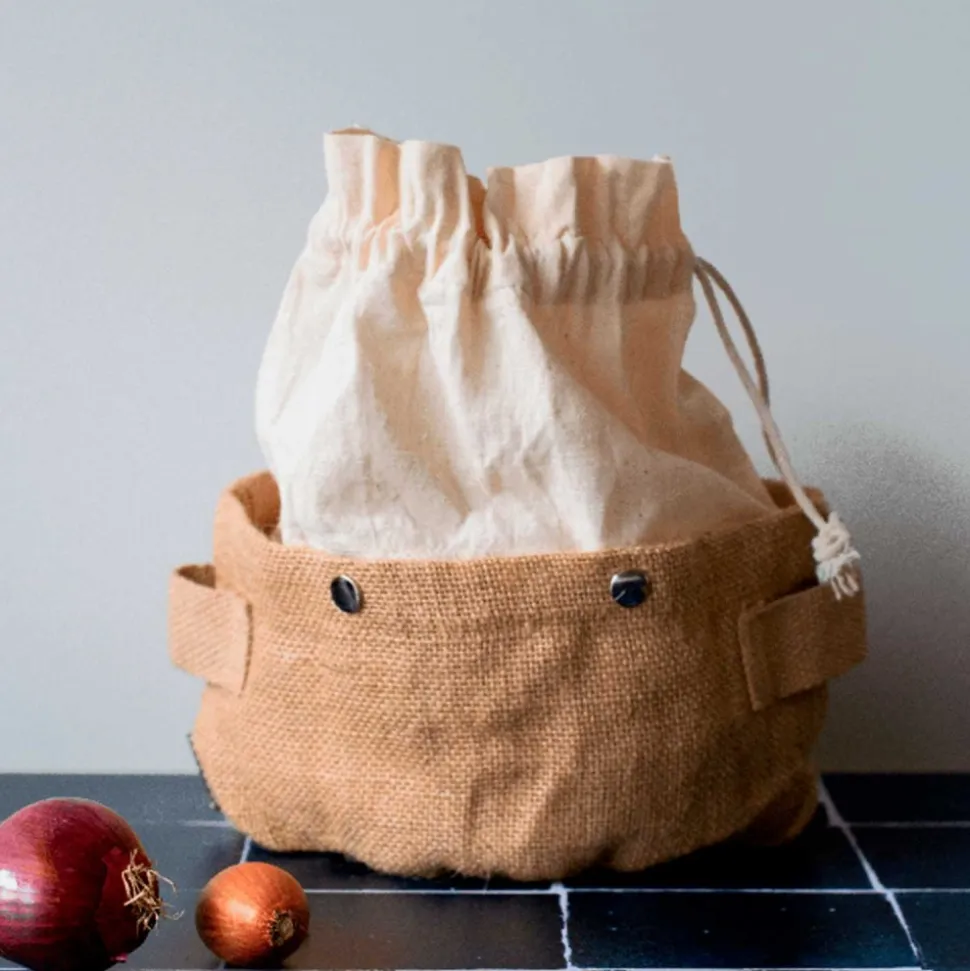 Bolsa de yute para frutas y verduras tamaño mediano - Pebbly