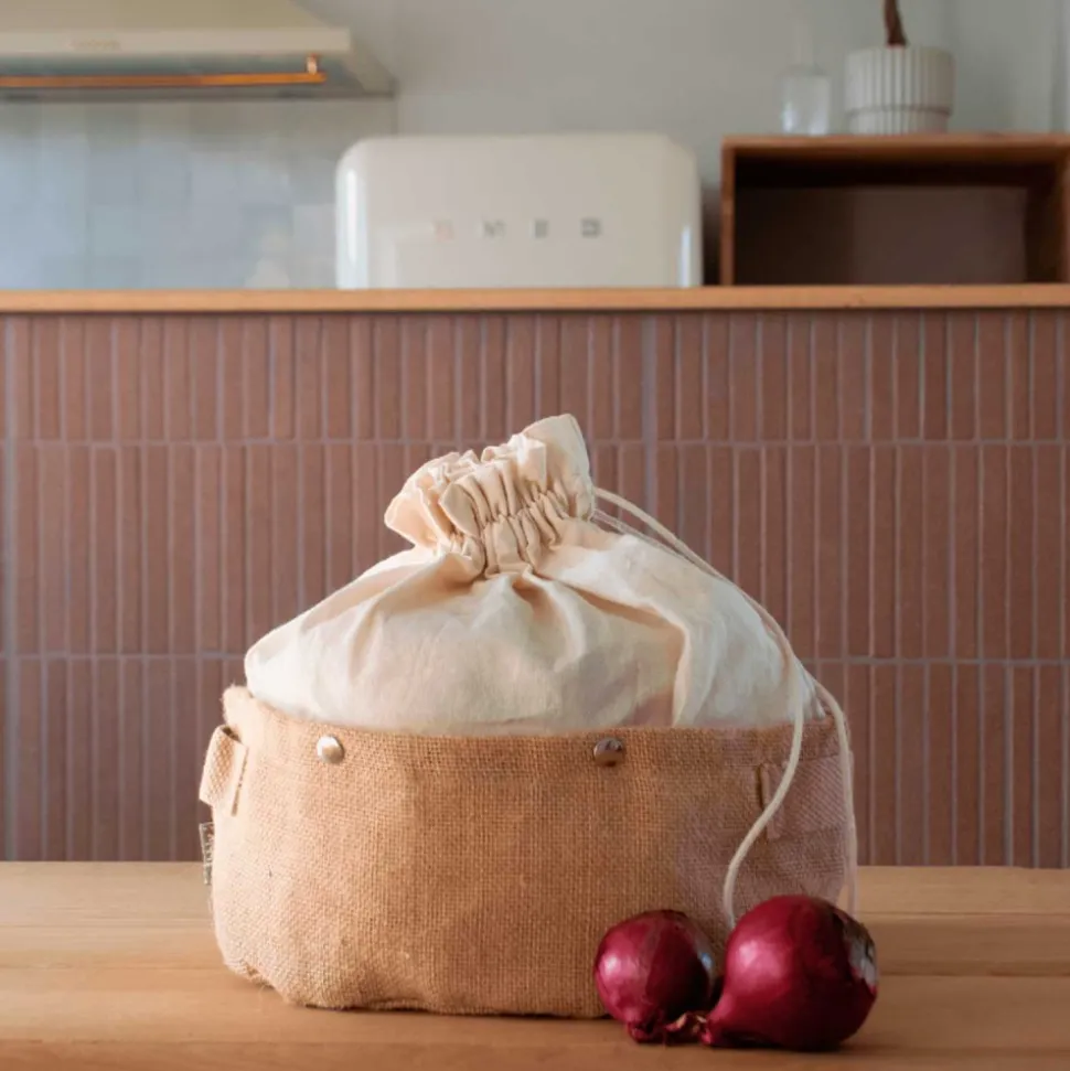 Bolsa de yute para frutas y verduras tamaño grande - Pebbly