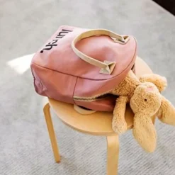 Bolsa porta alimentos de algodón orgánico, Lunch, rosa - Fluf