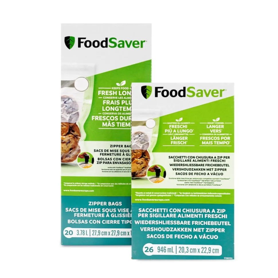 Bolsas para envasar al vacío con cierre zip, grandes - Foodsaver