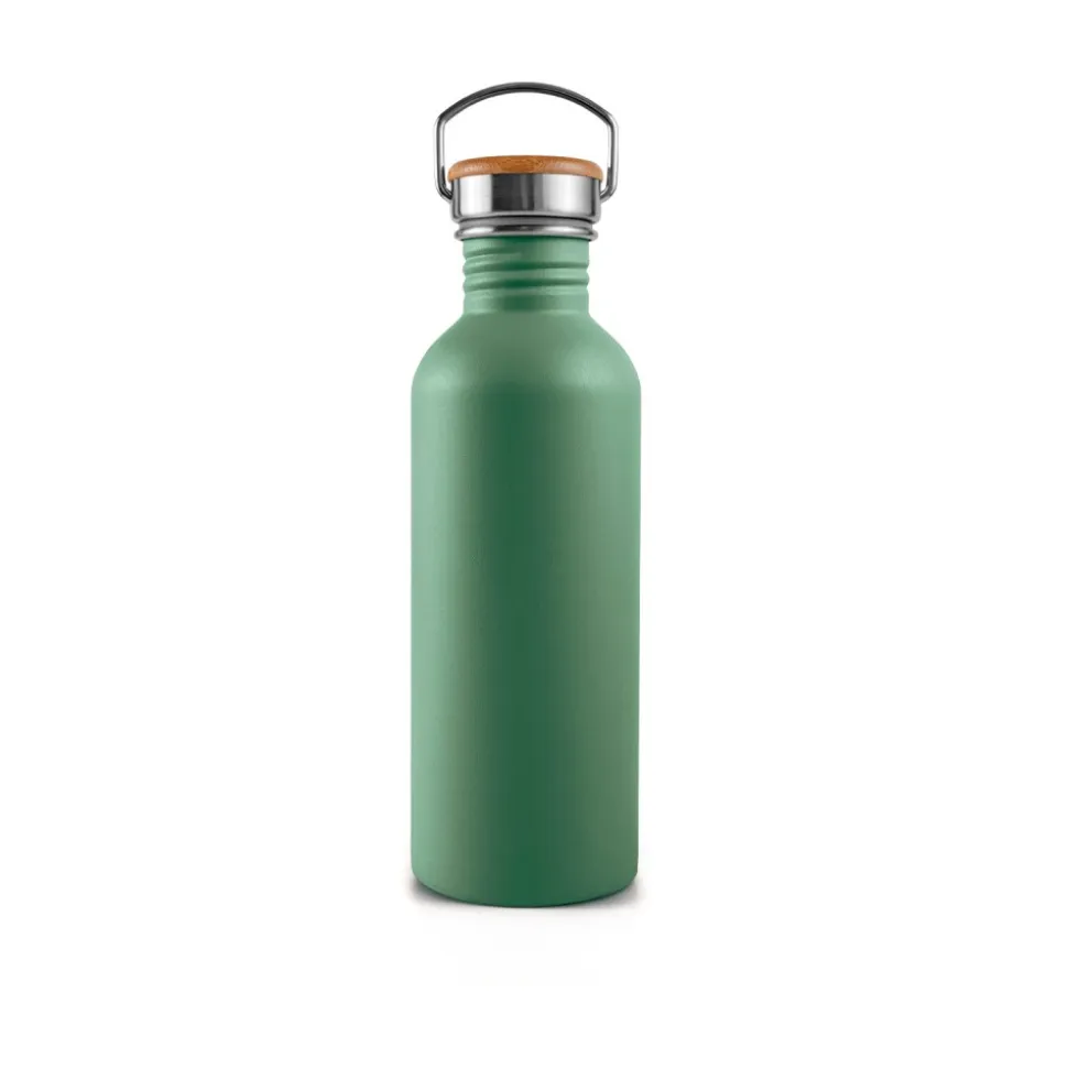 Botella de acero inoxidable, 750 ml, verde - Bambaw