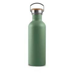 Botella de acero inoxidable, 1000 ml, verde - Bambaw