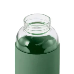 Botella de cristal hermética con tapón de acero inoxidable, 600 ml, verde - Black & Blum
