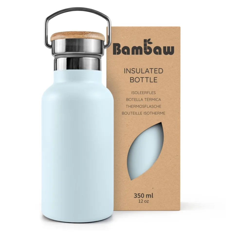 Botella térmica de acero inoxidable, 350 ml, azul - Bambaw