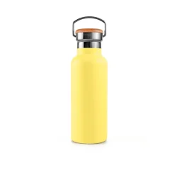 Botella térmica de acero inoxidable, 350 ml, amarilla - Bambaw