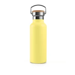 Botella térmica de acero inoxidable, 750 ml, amarilla - Bambaw