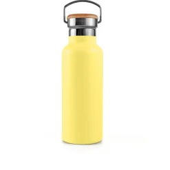 Botella térmica de acero inoxidable, 1000 ml, amarilla - Bambaw