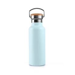 Botella térmica de acero inoxidable, 500 ml, azul - Bambaw
