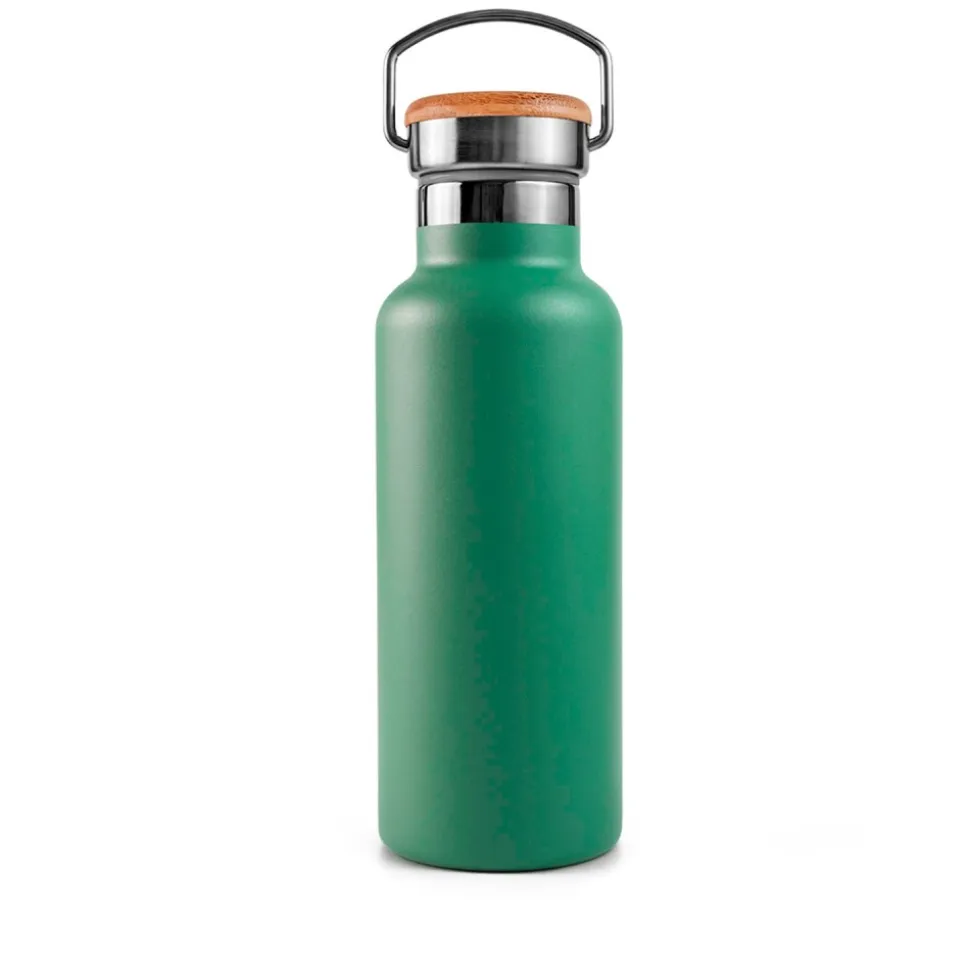 Botella térmica de acero inoxidable, 1000 ml, verde - Bambaw