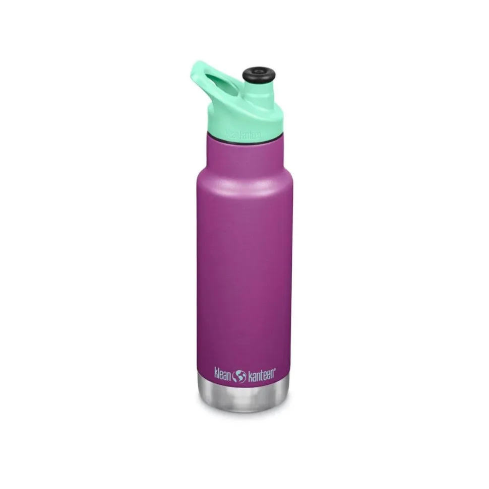Botella térmica 355 ml infantil morada, con tapón sport - Klean Kanteen