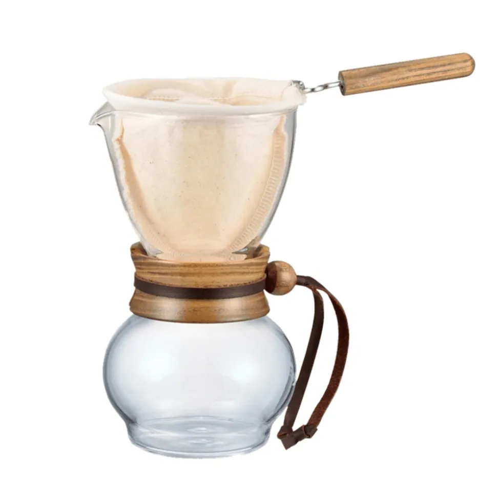 Cafetera de goteo con cuello de madera, 240 ml - Hario