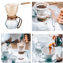 Cafetera de goteo con cuello de madera, 240 ml - Hario