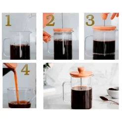 Cafetera francesa cristal, Wood, 800 ml - Lacor