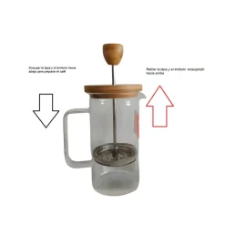 Cafetera francesa cristal, Wood, 800 ml - Lacor