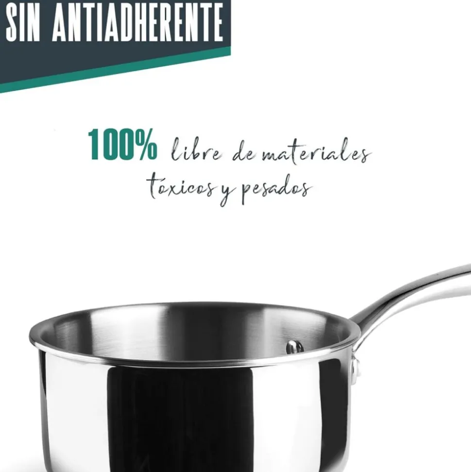 Cazo de acero inoxidable trichef, 16 cm - Lacor