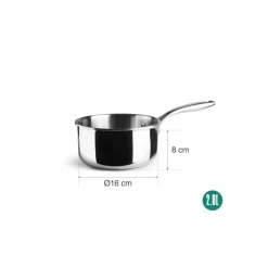 Cazo de acero inoxidable trichef, 16 cm - Lacor