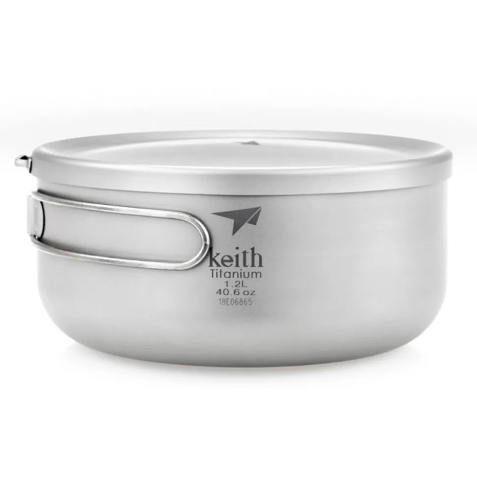 Cazo de titanio con tapa, 1200 ml - Keith
