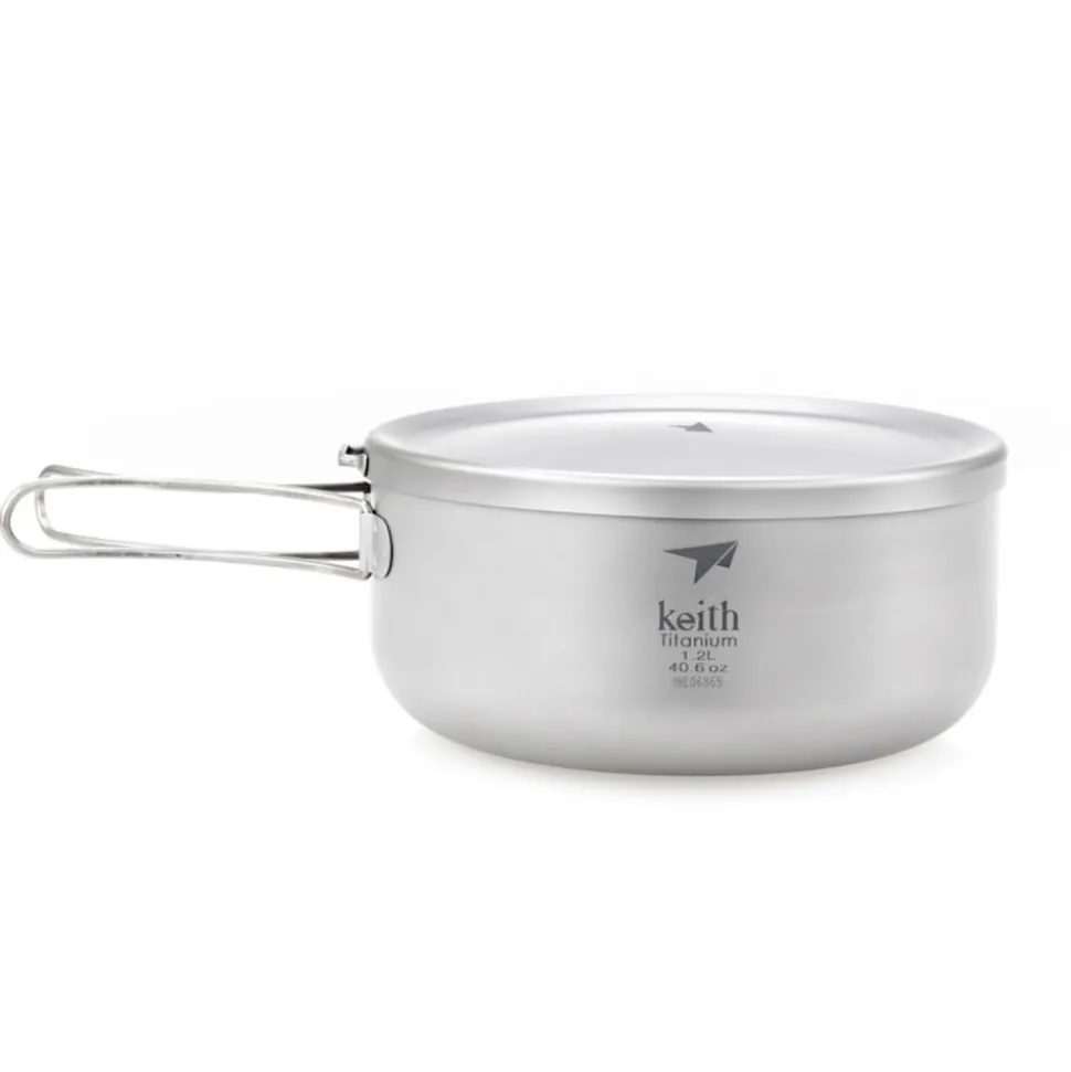 Cazo de titanio con tapa, 1200 ml - Keith