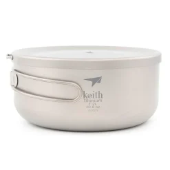 Cazo de titanio con tapa, 1200 ml - Keith