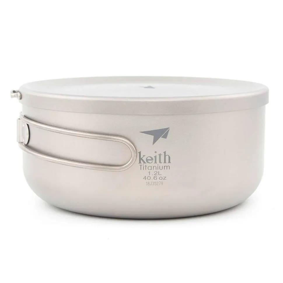 Cazo de titanio con tapa, 1200 ml - Keith