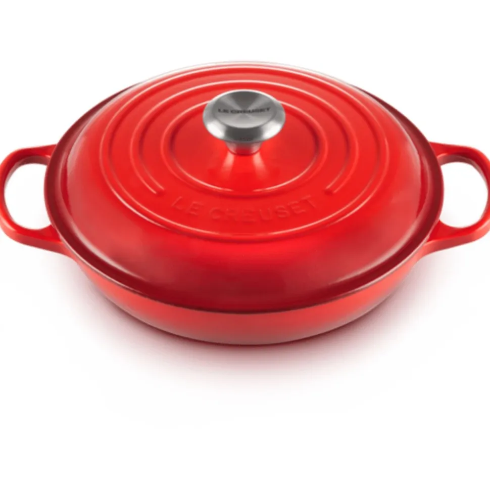 Cazuela cocotte de hierro fundido, 30 cm, color cereza - Le Creuset