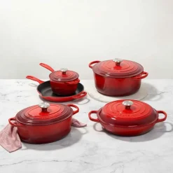 Cazuela cocotte de hierro fundido, 30 cm, color cereza - Le Creuset