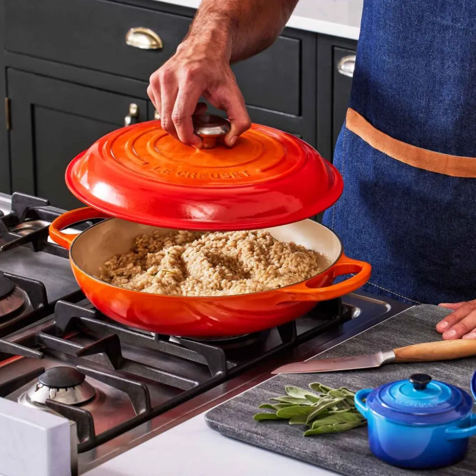 Cazuela cocotte de hierro fundido, 30 cm, color volcánico - Le Creuset
