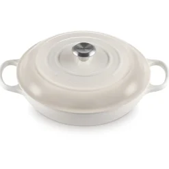 Cazuela cocotte de hierro fundido, 30 cm, color merengue - Le Creuset
