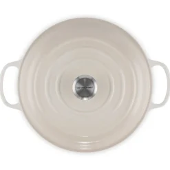 Cazuela cocotte de hierro fundido, 30 cm, color merengue - Le Creuset