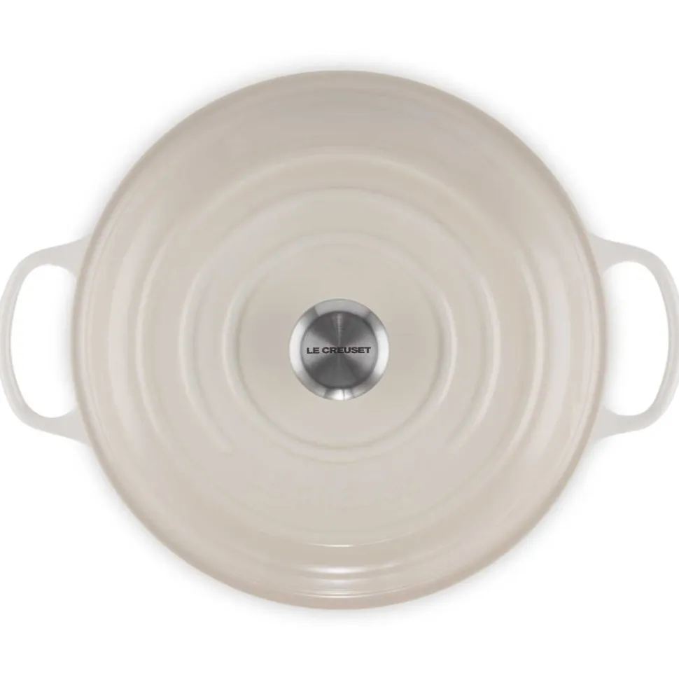 Cazuela cocotte de hierro fundido, 30 cm, color merengue - Le Creuset