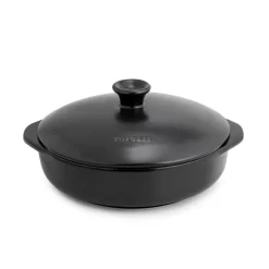 Cazuela de cerámica gres 29 cm con tapa, antracita - Topgres