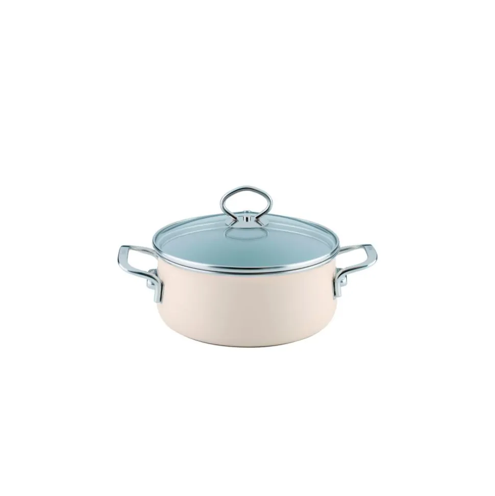 Cazuela esmaltada con tapa de cristal Nouvelle, 2 l - Riess