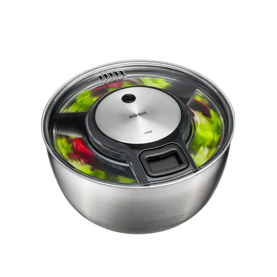 Centrifugador de lechuga de acero inoxidable, con cuerda
