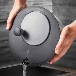 Centrifugador de lechuga de acero inoxidable, con manivela