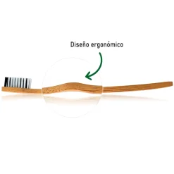 Cepillo de dientes de bambú, dureza media y con carbón activo - Bambaw