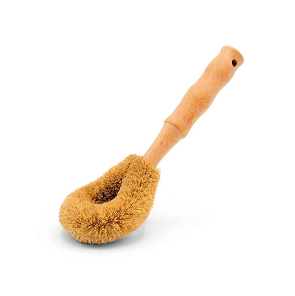 Cepillo de fibra de coco con mango de bambú - Bambaw