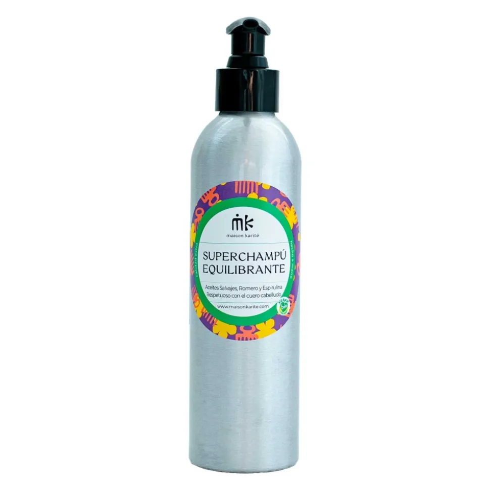 Champú ecológico equilibrante, cabellos grasos, secos y caspa, 500 ml - Maison Karité
