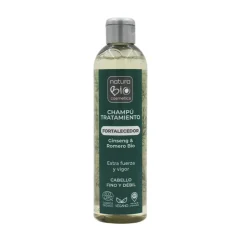Champú ecológico fortalecedor con ginseng para cabello fino y débil - NaturaBio Cosmetics