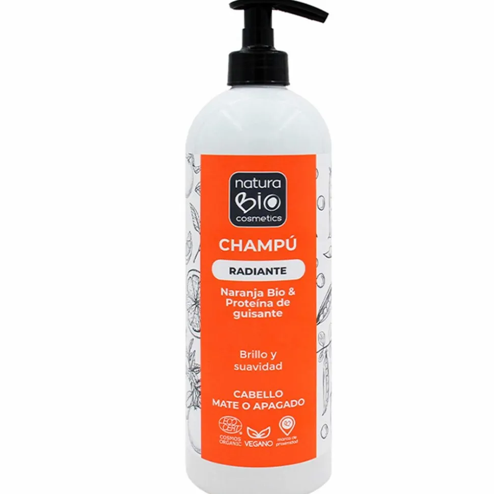 Champú ecológico para dar brillo y suavidad, cabellos mates o apagados - NaturBio Cosmetics